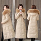 Women's Down Cotton Jacket Winter Long Section Over The Knee Thick Slim Slimming Coat Women