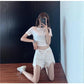 WTEMPO Women's High Waist In Summer Was Thin A Word White Tassel Wide Leg Pants Tide Irregular Denim Shorts