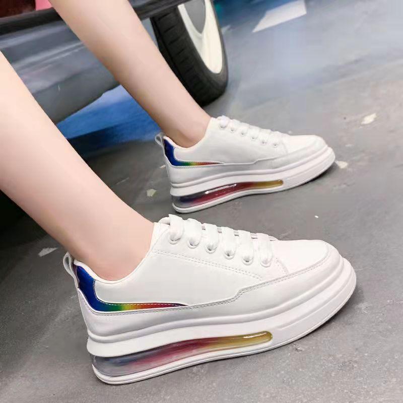 Women's Small White Shoes Casual Sports Shoes Air Cushion Thick-soled Height-increasing Shoes Spring and Autumn Student Shoes