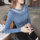 Autumn Winter Jumper Half High Neck Pullovers Sweaters Women Sexy Gray Lace Hollow Knitted Slim Sweater Female Tops