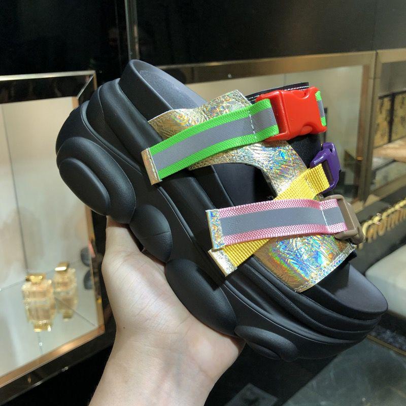 2020 Top-selling Women Sandals Plus Size Butterfly Bow Slippers Summer High Heel Shoes Big Flower Design Slippers