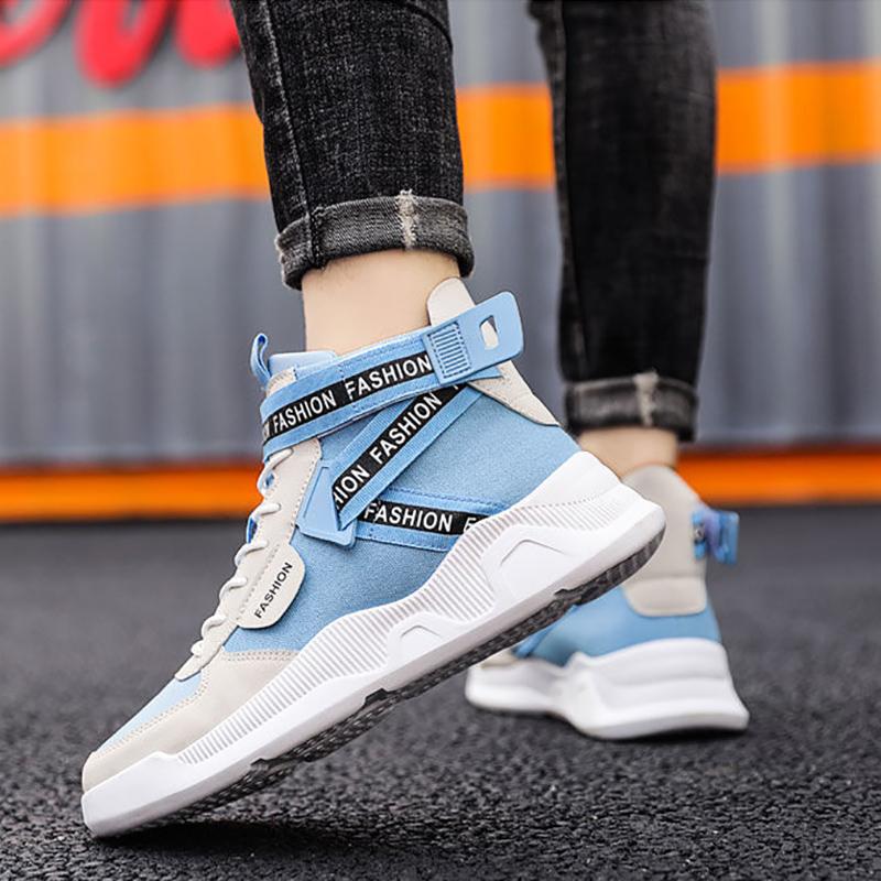 Men's Inner Heightening Martin Boots Men's High Top Casual Shoes Men's Deodorant Shoes