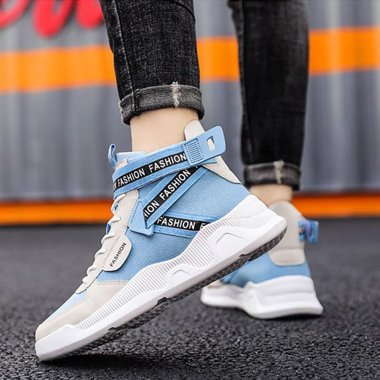 Men's Inner Heightening Martin Boots Men's High Top Casual Shoes Men's Deodorant Shoes