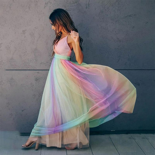 French Rainbow Fairy Dress,Vintage Milkmaid Fairy Dress,Gauzy Sling Dress,Summer Dress Women,V-neck Fairy Dress,Fairy Dress,Victorian Dress