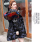 Winter Coat Women Loose Large Size Plus Velvet Thick  Hooded Camouflage Parka Coat with Fur Collar