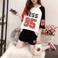 Two-piece Sportswear Suit Women's Summer Suit Round Neck Short-sleeved Top Loose Shorts Summer Ladies Suit Sweet and Cute