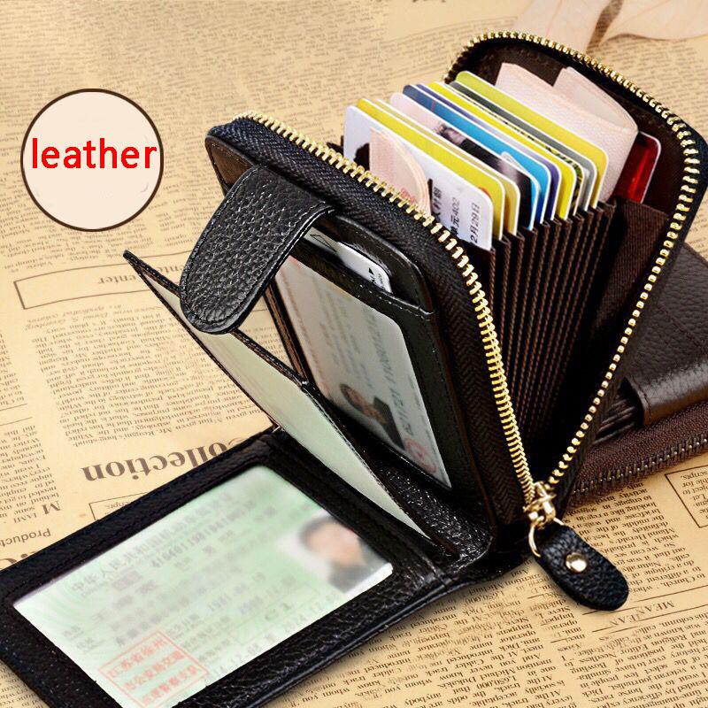 Leather Driver's License Card Bag Men's Leather Zipper Card Package Female Men's Wallet Multi-function Driver's License Leather Case Male Leather