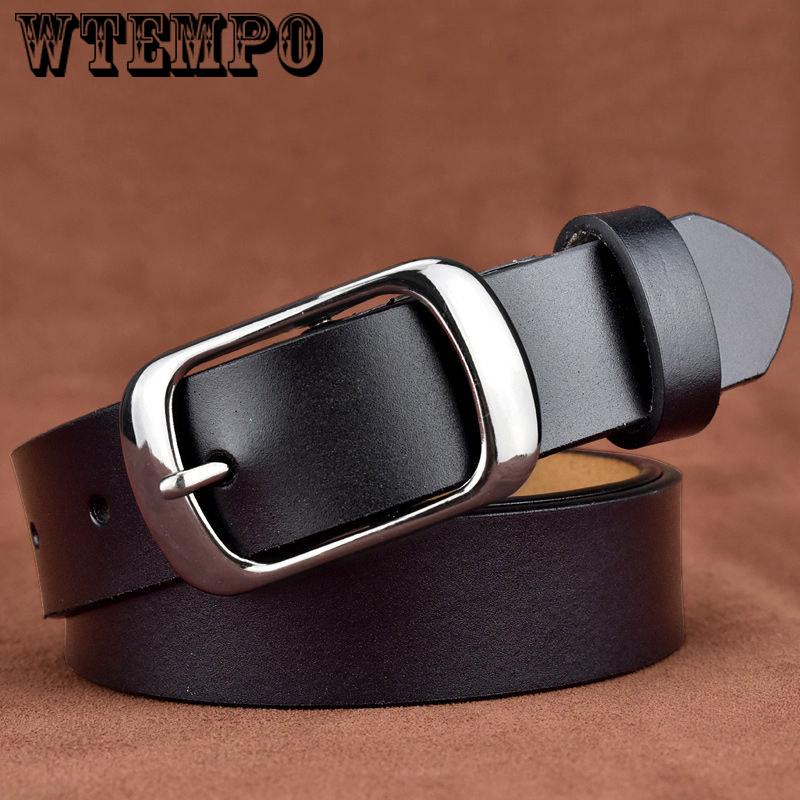 Leather Belts for Women Jeans Strap Vintage Metal Pin Buckle Fashion Style Trouser Cummerbunds