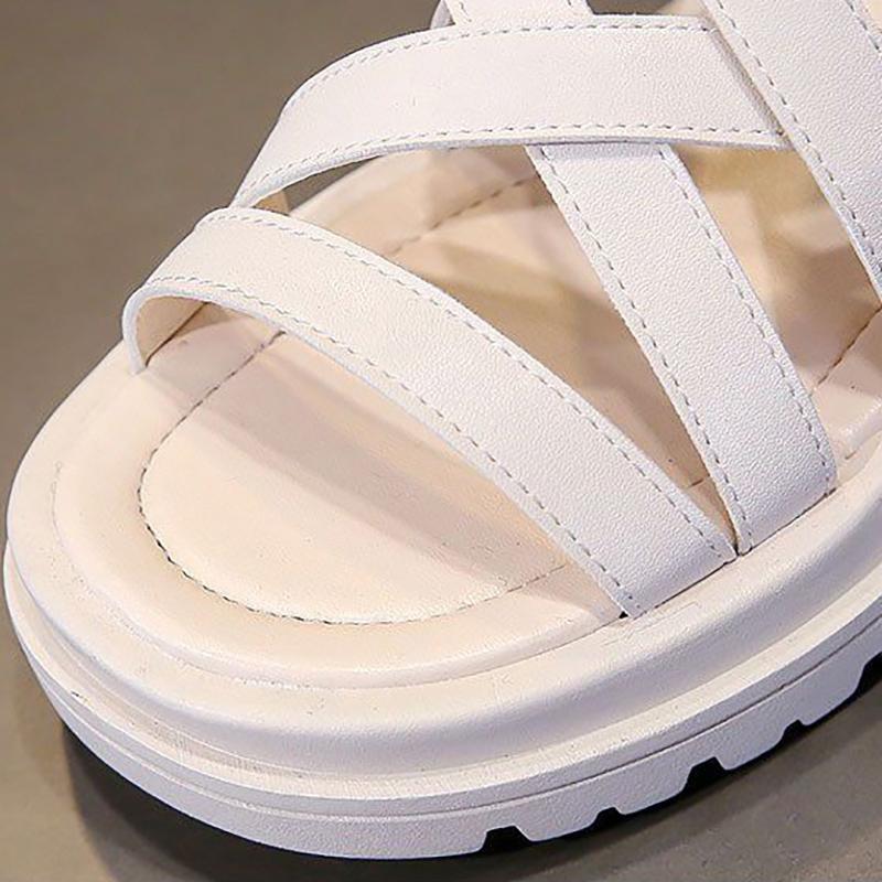 Roma Shoes with Thick Soles Fish Mouth Women's Summer Sandals  Soft Sole Casual Beach Shoes