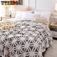Bed Bedspread Winter Warmth Thickening Three-dimensional Double Layer Comfort Cotton Wool Jacquard Blanket Lamb Wool Blanket Home Textile Bedspread