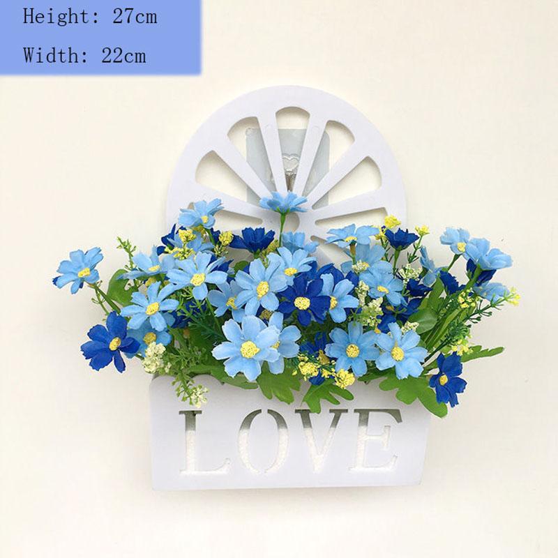 Simulation Pepper Set Basket Plastic Fence Living Room Wall Hanging Fake Flower Rack Home Wall Decoration Pendant