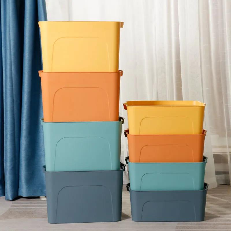Sundries Storage Box with Lid Plastic Finishing Box Living Room Dormitory Snacks Cosmetics Desktop Storage Multi-functional Book