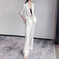 Women Autumn Winter Fashion Business Pant Suits Uniform Formal Jacket And Long Pant Blazer Set OL 2 Two Pieces Suits