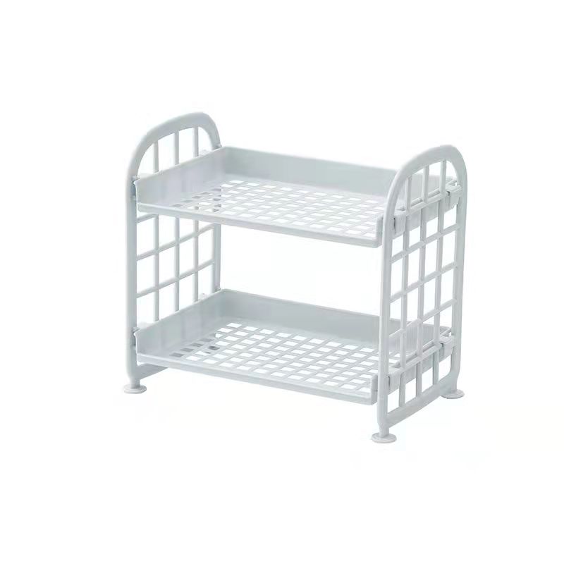 Multifunction Double Layer Storage Holder For Kitchen Bathroom Makeup Organizer Display Shelf