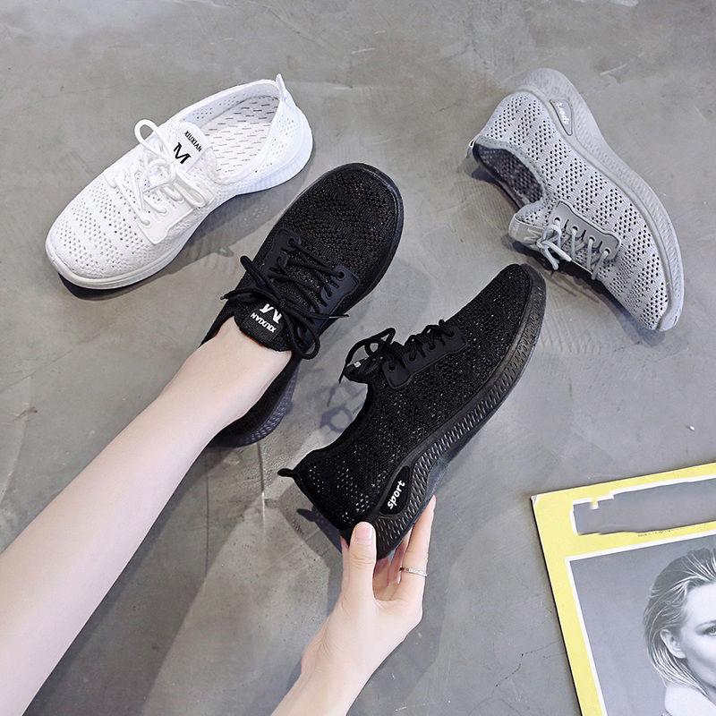 Clearance Women's Sports Shoes Korean Wild Women's Shoes Flat Casual Shoes Spring Students Mesh Shoes