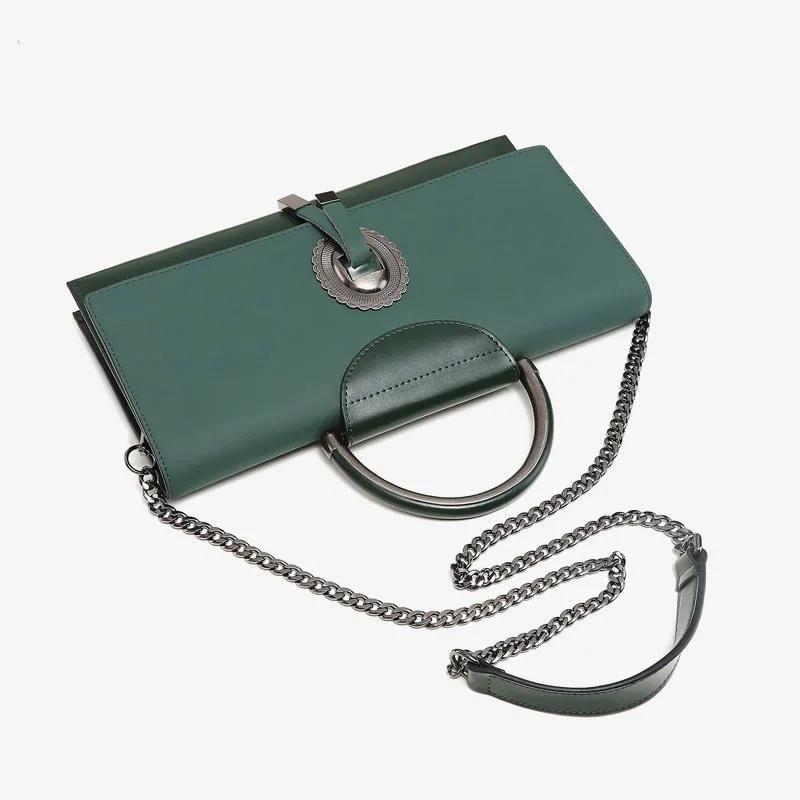 Cowhide Women Shoulder Messenger Bags Casual Female Crossbody Bags Portable  Multi-Layer Large Capacity Handbag