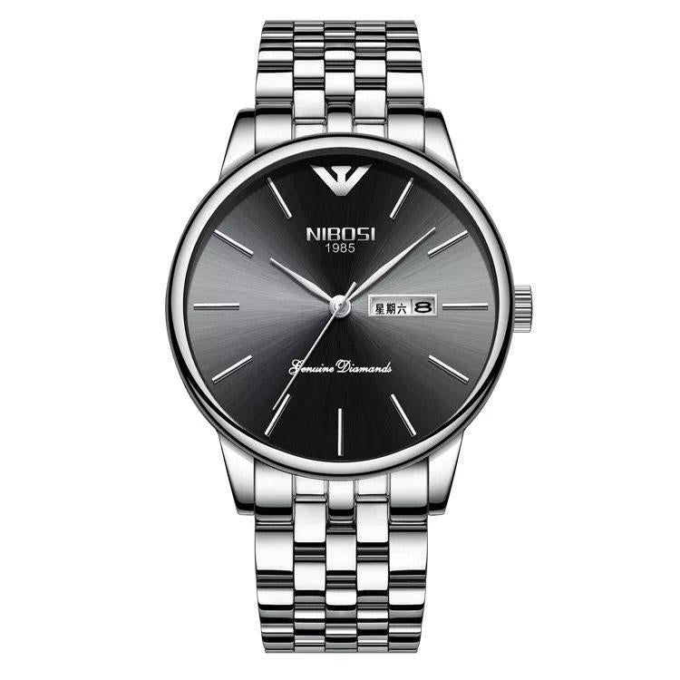 Watch men skeleton dial automatic mechanical stainless steel watch