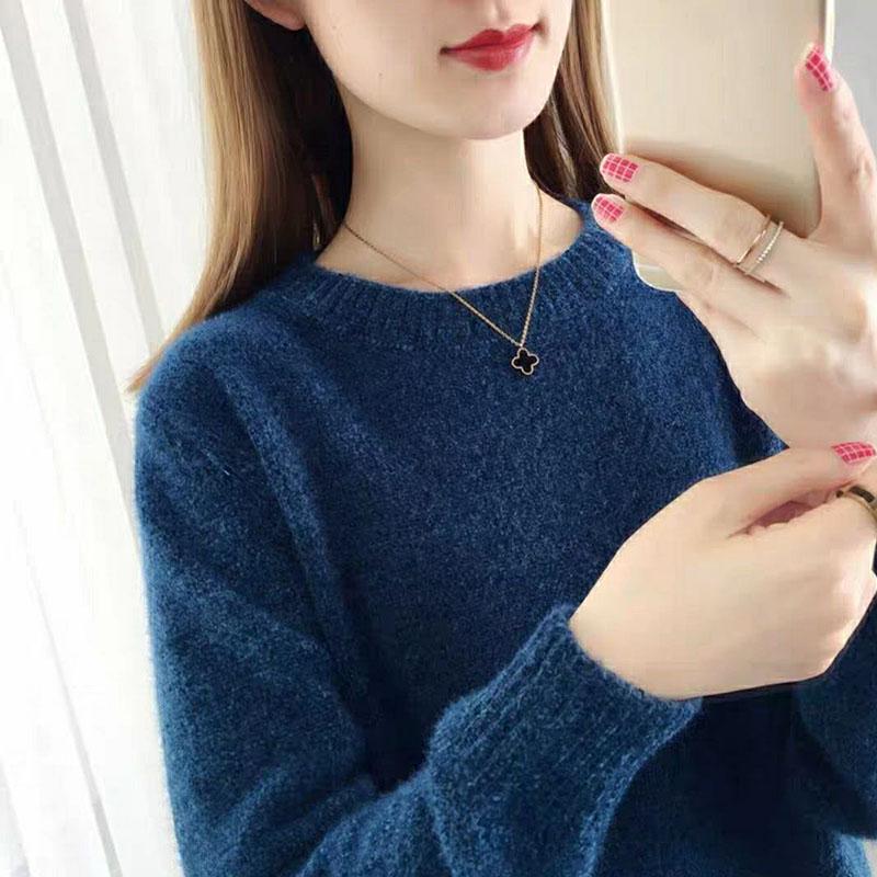 Autumn and Winter Mink Velvet Sweater Loose Casual Jacket Fashion Knitted Blouse