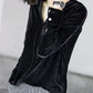 V-Neck Gold Velvet Pullover Tops Women Autumn Solid Slim Long Sleeve T-Shirt Elegant Bottoming Tees