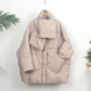 Scarf Down Jacket Women's Mid-length Korean Style Loose Thick Literary Simple Fashion Large Size Jacket