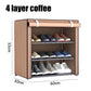 3/4/5/6 Layer Shoes Shelf Easy Assembled Shoe Rack Cabinet Shoe Organizer Stand Holder Home Shoe Box