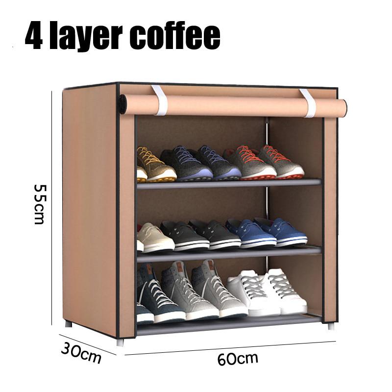 3/4/5/6 Layer Shoes Shelf Easy Assembled Shoe Rack Cabinet Shoe Organizer Stand Holder Home Shoe Box