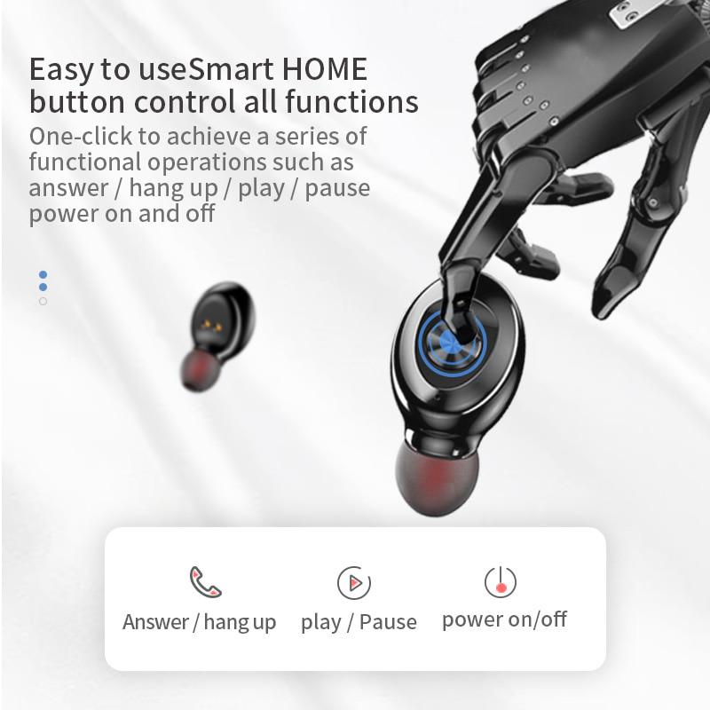 TWS Bluetooth 5.0 Headphones Stereo Wireless Earbuds 8D HIFI Sound Sport Handsfree Gaming Earphones
