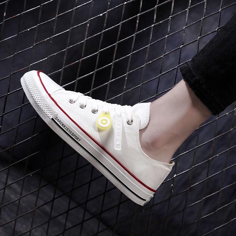 Men Canvas Fashion Brand Casual Shoes Flat for Men Comfortable Lace Up Zapatos Sapatos Youth  Sneakers