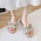 Flower Fairy Sandals and Slippers for Women's Outer Wear Summer Fashion All-match Beach Shoes