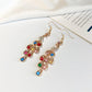 Bohemian Earrings Jewelry Female Exquisite Retro Multi-color Diamond Peacock Earrings