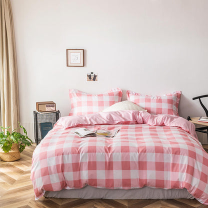 Home Textile Cyan Cute rabbit Duvet Cover Pillow Case Bed Sheet Boy Kid Teen Girl Bedding Linens Set 4PCS