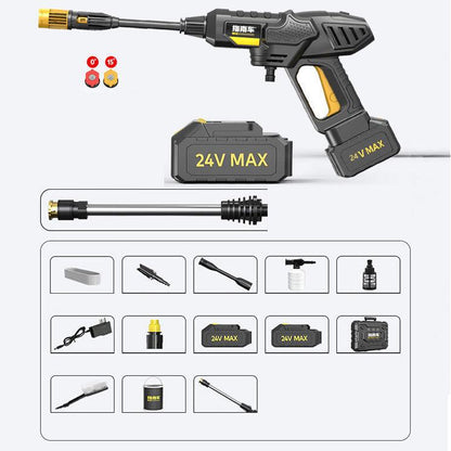 24V Guide Car Luxury High Pressure Water Gun Set Electric Garden Sprayer Car Washer with Two Batteries and Toolbox