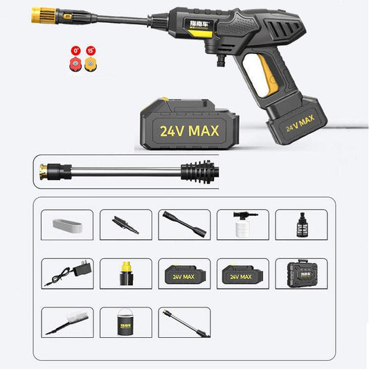 24V Guide Car Luxury High Pressure Water Gun Set Electric Garden Sprayer Car Washer with Two Batteries and Toolbox