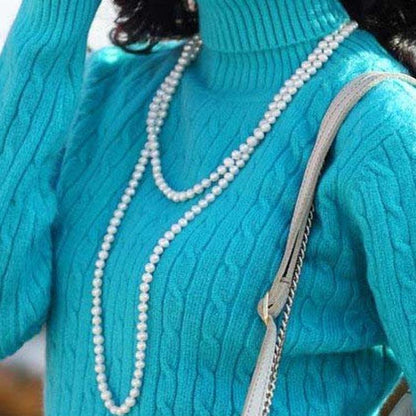Wild Pearl Sweater Chain Knotted A Variety of Long Necklaces