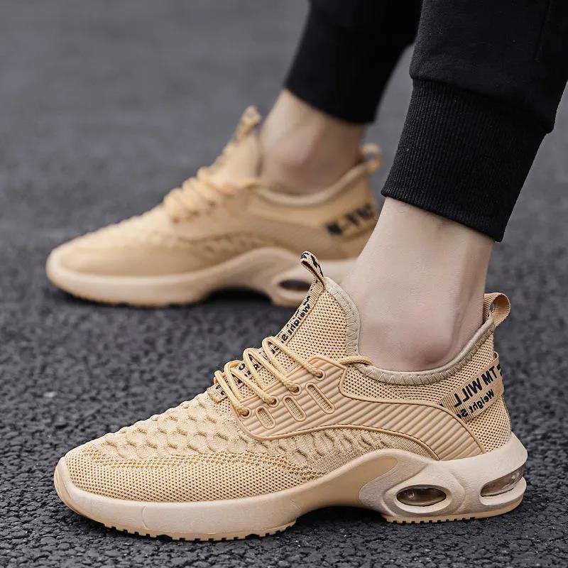 Summer Fly Men's Deodorant Net Shoes Breathable Sports Casual Shoes Travel Korean Style All-match Trendy Shoes