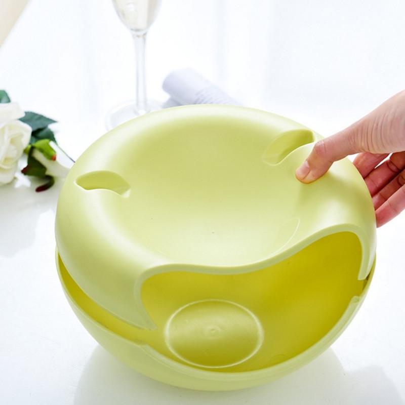 Creative Double-layer Lazy Fruit Plate Nibbling Melon Seed Plate Lazy Artifact Multi-functional Mobile Phone Bracket