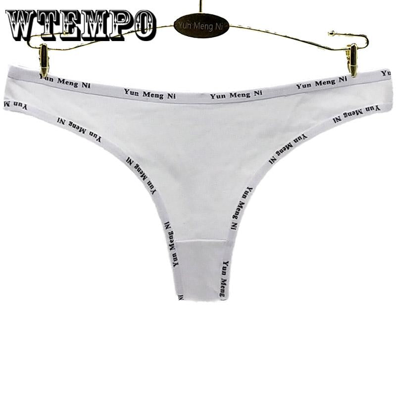 6 Pcs/Lot Woman Underwear Panties Letters Slip Healthy Love-Secret Lingerie Cotton Breathable