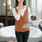 Spring and Autumn Loose Knit Cardigan Waistcoat V-neck Fashion Vest All-match Short Fashion Top