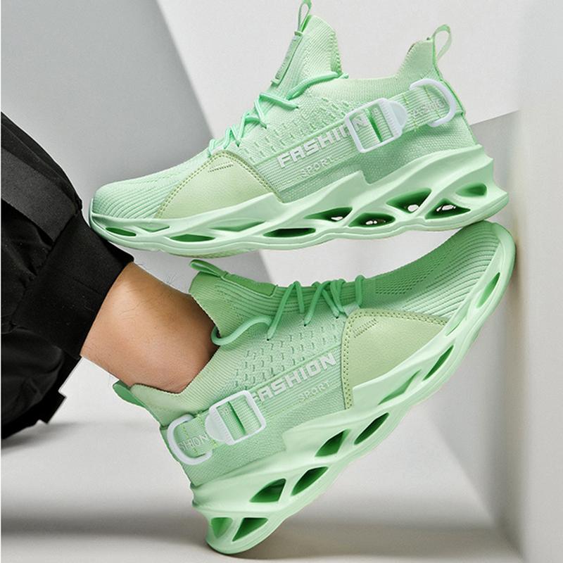 Solid Color Low-top Lightweight Unisex Spring and Summer Casual Mesh Round Head Breathable Shock-absorbing Walking Shoes