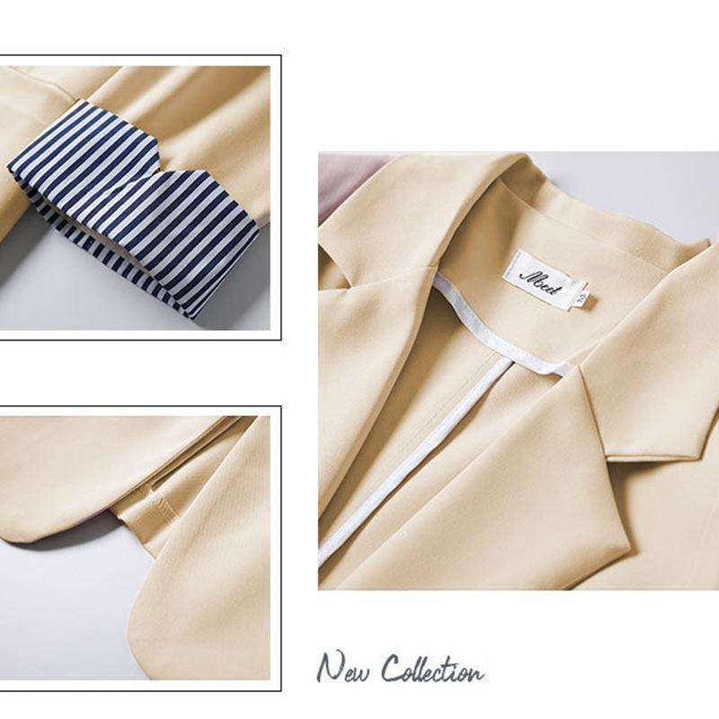 Women's Suit Jacket Slim Fit Drape Thin Sleeves Suit Jacket Elegant Design Ladies Work Wear Temperament Thin Casual Jacket
