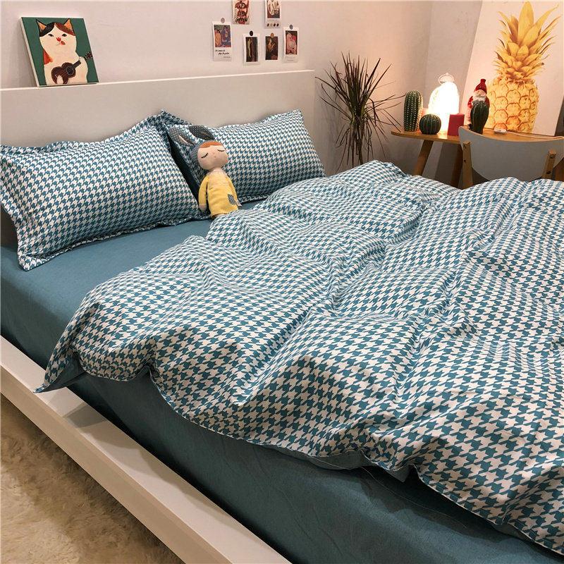 Fashion Simple Style Home Bedding Sets Bed Linen Duvet Cover Flat Sheet Winter King Queen Twin