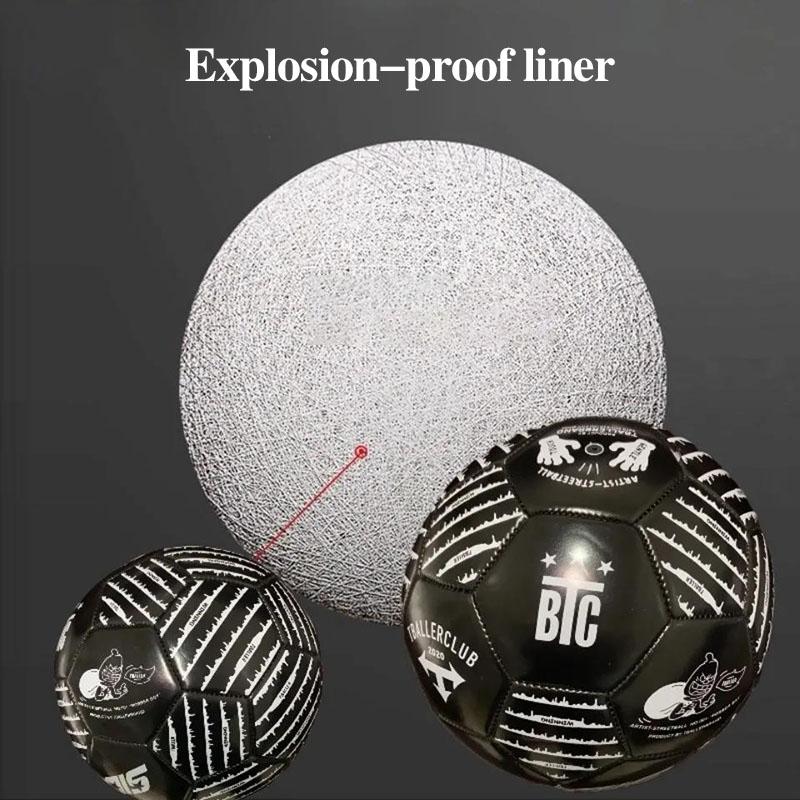 Size 5 BTC Soccer Ball Wearable Soccer PU Leather Football Training and Competition Ball Sporting Goods