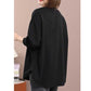 Spring and Autumn Cotton Loose Large Size Casual Solid Color Round Neck Bottoming Shirt Women's Long-sleeved T-shirt
