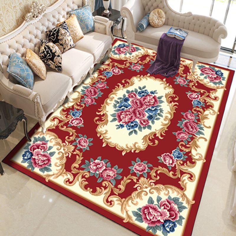 Modern Soft Persian Carpet for Living Room Non-slip European Carpet for Bedroom Bedside Rugs Parlor