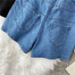 High Waist Denim Shorts Female Summer Retro Student Korean Version Was Thin and Wild Loose Wide-leg Shorts