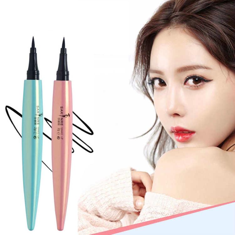 Eyeliner waterproof and sweatproof Does not stain big eyes  Beginner Black Eyeliner Student big eyes
