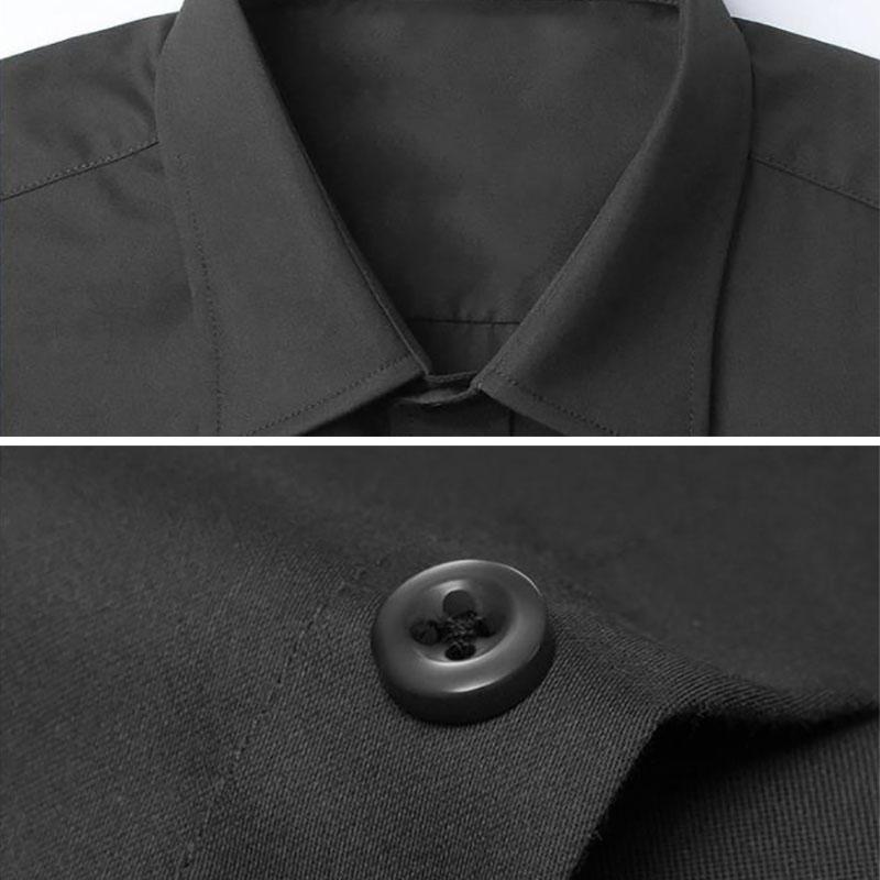 Men Business Shirts Casual Tees Summer Short Sleeves T-shirt Stretch Cardigan Button Down Undies Male Clothing Solid Color Top