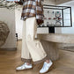 Corduroy Pants Women's Autumn and Winter New Korean Style Loose High Waist Wide-leg Pants Plus Velvet Thick Casual Trousers