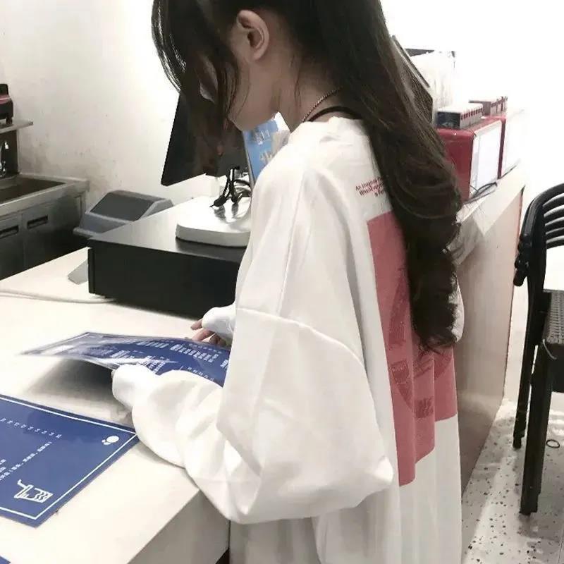 Women's Thin Hooded Sweater Women's Spring and Autumn Long-sleeved Loose-fitting Jacket Women