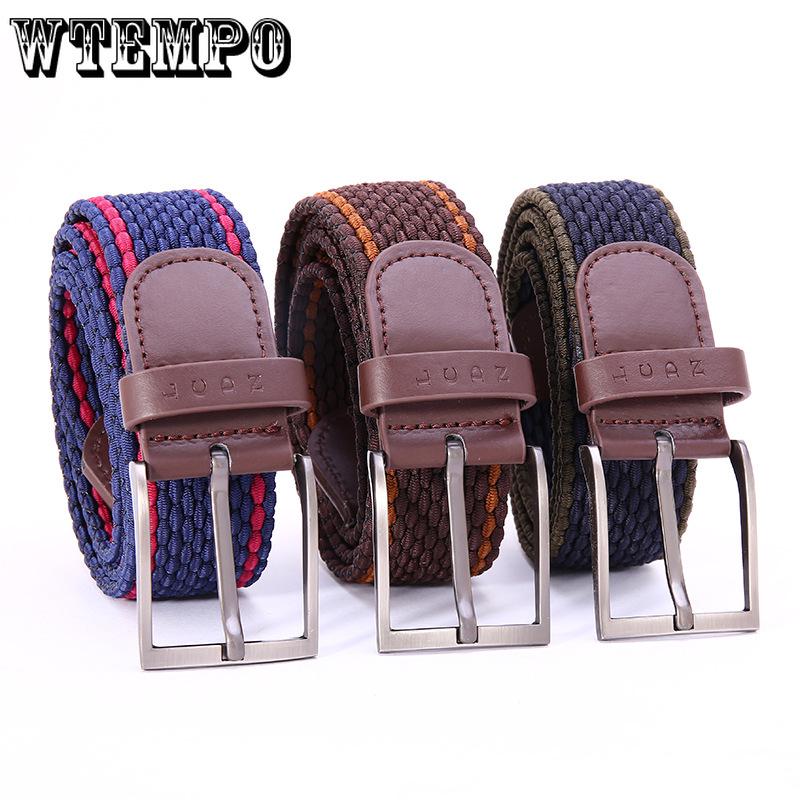 Men /women Belt High Quality Nylon Braided Elastic Belt  Outdoor Sport Simple Practical
